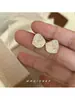 Brincos Irregulares Pequenos, Totalmente Cravejados, com Borda Ondulada, para o Dia a Dia, Estilo Coreano, de Alta Qualidade, Modernos e Elegantes, Brincos da Moda no Atacado