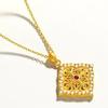 Oro Aluvial Método Antiguo Colgante Perla Yuxiao Latón Chapado en Oro Filigrana Calado Estilo Palacio Collar para Mujer Tienda de Oro Mismo Estilo