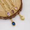 Collares Transfronterizos Europeos y Americanos con Doce Piedras de Nacimiento para Mujer, 12 Colores, Colgantes de Pedrería, Joyería de Acero Inoxidable 316, Cadena para el Cuello de Mujer