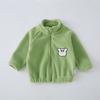 Abrigo de Bebé Espesado Otoño e Invierno Top de Forro Polar Sudadera para Niños con Forro Polar Estilo Occidental Ropa Exterior Cálida para Bebé Camisa con Cierre