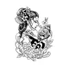 Personagens de Desenho Animado Anime Japonês Estilo Medieval Herbal Adesivos de Tatuagem para Homens e Mulheres Tatuagens da Moda de Alta Qualidade à Prova d'Água e de Suor e Duradouras