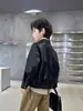 Roupas infantis meninos jaqueta de couro casaco infantil moderno estiloso outono novo primavera e outono blusa crianças médias e grandes jaqueta bonita da moda