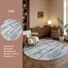 Alfombra redonda moderna minimalista gruesa de cachemira sintética antideslizante fácil de cuidar para sala de estar alfombra de sofá dormitorio alfombra resistente al desgaste junto a la cama