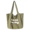 Bolso de mano para mujer 2026 nuevo modelo transfronterizo de gran capacidad tipo tote estilo coreano moda moderno con letras bandolera bolsa de compras