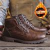 Botas de couro masculinas transfronteiriças Botas Martin Botas masculinas plus size Zíper Botas curtas Sapatos masculinos Outono e inverno Sapatos de cano alto Botas de trabalho do deserto