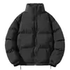 Abrigo de algodón grueso exclusivo transfronterizo, chaqueta de algodón gruesa y cálida de comercio exterior, chaqueta acolchada holgada de cuello alto, abrigo de algodón a prueba de frío para hombre