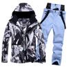 Roupa de esqui masculina espessada à prova d'água respirável prancha única prancha dupla roupa de esqui inverno neve quente equipamento de esqui