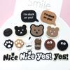 Marca de oso ins de estilo coreano, pegamento flexible, bonitos accesorios para teléfono móvil, accesorios para el cabello, zapatillas de taza de agua, parche decorativo DIY