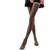 Rodilleras de felpa gruesa cepillada cálidas para protección contra el frío, capa base, calcetines altos hasta el muslo 80CM para mujer