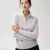 Ajuste relajado~suave y cómodo~suéter de cachemir de bebé para mujer, con media cremallera, holgado, cálido y versátil, sudadera de punto