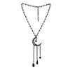 Europeu e americano Cross-border Jewelry Moon Tassel Clavícula Neckchain Choker Vintage Gothic Water Drop Neckwear NK25060
