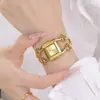 Pulsera Goldie de Lujo Sencillo con Toque de Alta Gama Reloj Cuadrado Pequeño Moda de Alto Valor Aleación Impermeable Reloj de Cuarzo para Mujer