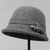 Gorros de otoño e invierno para mujeres de mediana edad y mayores, gorros de lana engrosados y cálidos, adecuados para madres, abuelas y tías