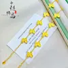 Pulsera de Mariposa Cielo Estrellado de Oro Brillante 24K para Mujer, Pulsera de Mariposa Simple y Versátil al por Mayor de la Tienda de Oro Zhonglian