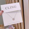 Colar Prata de Lei Trevo de Quatro Folhas Chá Leve Modelo Novo 2025 S925 Totalmente Cravejado com Zircônia Corrente Clavicular Ins Choker Presente de Aniversário