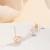 Nuevo Artículo Caliente Estilo Ins Pendientes de Botón para Mujer Hebilla Redonda Dorada Circonita Redonda Personalidad Simple Temperamento Pendientes Colgantes Dropshipping