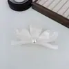 Grampo de Cabelo Garra Flor de Pérola Francesa para Mulheres Parte de Trás da Cabeça Grampo Tubarão 2026 Novo Grampo de Cabelo de Alta Qualidade Acessório de Cabelo Moderno