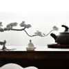 Adornos para Mascotas de Té Cerámica de Té Zen Arena Púrpura Pequeño Monje Juego de Té Bandeja de Té Maceta Accesorios Tanque de Peces Paisaje