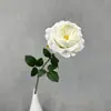 Flor artificial Austin individual estilo Ins, arreglo popular para escritorio, decoración suave de lujo ligero, flor artificial con sensación de alta gama para bodas