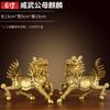Par de Unicornios de Fuego de Cobre Grandes para Decoración Artesanal de Hogar, Tienda, Oficina y Sala de Estar