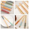 Palillos de Bambú Natural con Puntas Creativas Puntiagudas, Diseño Floral, Populares en Línea, Uso Doméstico, Flor de Cerezo, Antideslizantes, Estilo Coreano, Aptos para la Familia, Resistentes a Altas Temperaturas, Nuevo Modelo Lindo