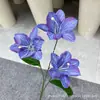 3 Lirios y Lirios de Día Artificiales, Flores de Seda, Flores Artificiales para Bodas, Arreglos Florales de Alta Gama al por Mayor, Decoraciones para Sala de Estar