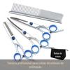 Tesouras para Pet Conjunto de Ferramentas de Beleza Cortador de Cabelo Profissional Tesouras Curvas para Cabelo de Cachorro Cortador de Cabelo para Cachorro Teddy