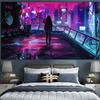 Cyberpunk cyberpunk 2077 fondo tela colgante bar ins decoración escena nocturna póster dormitorio tapiz pintura mural