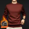 Sudadera Nueva para Hombre de Punto Grueso Forrada de Polar para Otoño e Invierno, Mangas Largas, Versátil como Capa Base para Abrigo