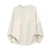 Nueva Camiseta Casual de Manga Larga con Cuello Redondo Simple Estilo Americano para Hombre Otoño 2026 - Tejido de Punto 240g Top Marca de Moda