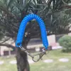 Venta al por mayor de fábrica portatarjetas con cuerda elástica de plástico soporte para certificados cuerda retráctil anti-pérdida llavero de doble cabeza cadena de resorte de plástico