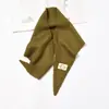 [Cor Sólida] Cachecol de Lã Tricotado com Pedras Pequenas Novo Outono Cachecol para Estudante Feminina Cachecol Versátil Coreano Outono e Inverno
