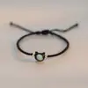 Gato Preto Concha Branca Ponta Preta Cristal Extremamente Fino Luxo Leve Nicho Alto Padrão Pulseira Feminina Pulseira Presente Namorada para Estudantes