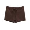 Estilo Europeu e Americano Calças Curtas Sexy Justas e Finas para Meninas 2025 Novo Pequeno Cordão Leggings Esportivas