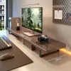 Estante de escritorio para libros, elevador de monitor de computadora, estante extendido de doble capa para debajo de la pantalla del escritorio