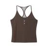 Venta de liquidación: Artículos Populares, Top sin Mangas de Cuello Halter con Escote en U para Mujer, Estilo Puro y Sexy, Top Ajustado sin Mangas