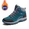 Zapatos de Senderismo para Pareja Otoño e Invierno Forrados de Lana Calientes Zapatos de Viaje Botas de Nieve para Exteriores de Mujer Antideslizantes Zapatos Deportivos de Senderismo para Hombre