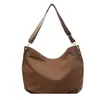 Bolsa de lona vintage estilo japonés para mujer, opción multi-portación, gran capacidad, en la serie de colores Maillard, adecuada para ir al trabajo