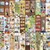 30 Marcapáginas de Dibujos Animados, Lindos Retro Simples Estilo Cuaderno de Notas Materiales Artísticos Creativos, Colección de Tarjetas Marcapáginas de Papel para Lectura