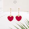 Pendientes de amor únicos de nicho para mujer 2022, nuevos pendientes de moda, pendientes de temperamento de moda, luz de lujo, sensación de alta gama retro