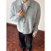 Suéter Cárdigan de Punto Grueso Estilo Americano para Hombres y Mujeres, Nuevo Estilo Primavera/Otoño, Holgado, Versátil, Estilo Perezoso, Ropa Exterior de Manga Larga