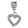 Pulseira Panjia prateada galvanizada com contas soltas, pingente de cristal para DIY, acessórios de joalheria, fornecimento de fábrica, atacado
