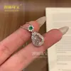 Colgante de Calabaza de Jade con Espuma de Agua Natural con Baño de Plata 925, Nuevo Diseño de Estilo Chino, Mismo Estilo que Popular en Xiaohongshu, Colgante Fresco