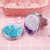 Espejo de Maquillaje Portátil de Doble Cara con Diseño de Arena Movediza, Espejo Pequeño para Regalo al por Mayor, Personalización