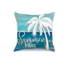 Almofadas decorativas transfronteiriças da Amazon, tema oceano tropical, almofadas de praia de verão, conjunto de capas de almofada de alta qualidade para sala de estar externa