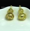Accesorios de cobre fundido DIY, colgante de calabaza Bagua de cobre fundido de 24x14mm, colgante de calabaza Taiji