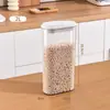 Frascos Sellados para Granos Caja de Almacenamiento para Cocina Tapa abatible Transparente Frasco para Café a Prueba de Humedad para Refrigerador Frasco de Almacenamiento para Productos Secos Venta al por Mayor