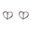 Pendientes de Metal Irregulares con Forma de Corazón Transfronterizos Europeos y Americanos, Pendientes de Moda, Diseño Simple y Único al por Mayor