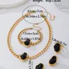 Conjunto de Aretes, Collar, Pulsera y Anillo Rojos de Perlas de Imitación, Personalizado y de Moda, Adecuado para que las Mujeres los Usen en Reuniones Diarias
