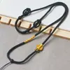 Cuerda Trenzada para Collar con Hojas de Oro DIY Cordón de Buda de Jade Dorado Cuerda Suave para Colgante con Nudo de Transferencia de Hilo Dorado Hecho a Mano